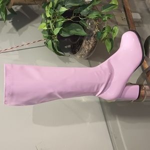 🛑🛑SOLD🛑🛑New Dolls Kill Pink Patent Leather Go-Go Boots Size 7